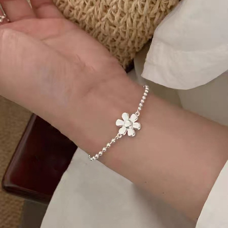 S925 Silber-Perlenarmband, minimalistisches Design