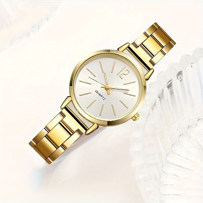5-Piece Women's Quartz Watch Set with Jewelry Accessories