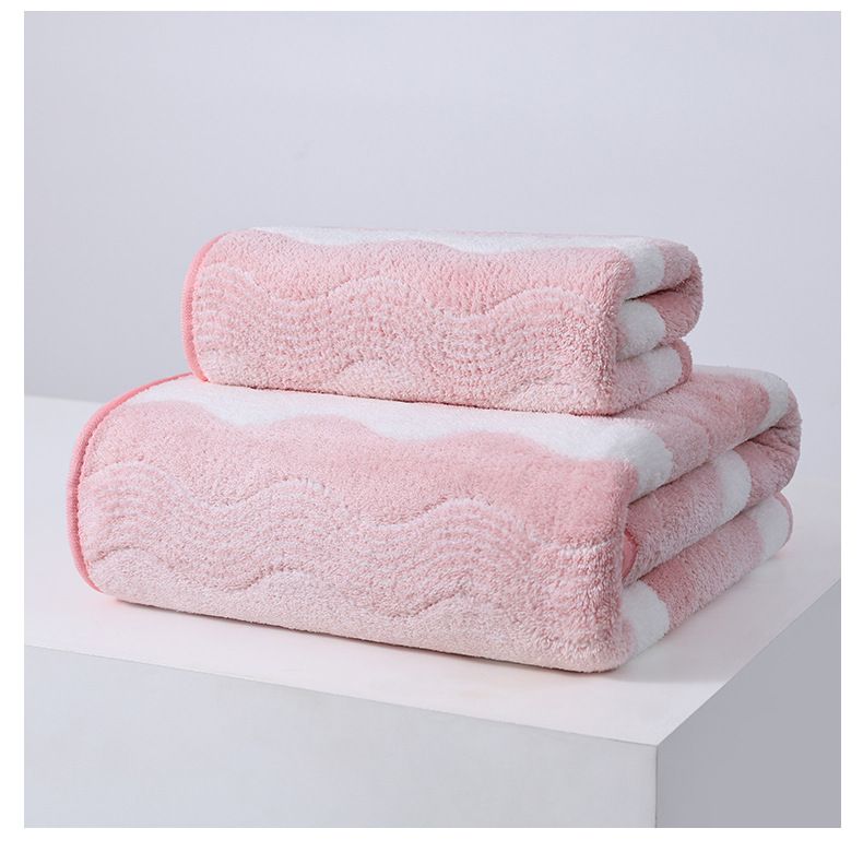 Coral fleece towel set, thick and quick-drying