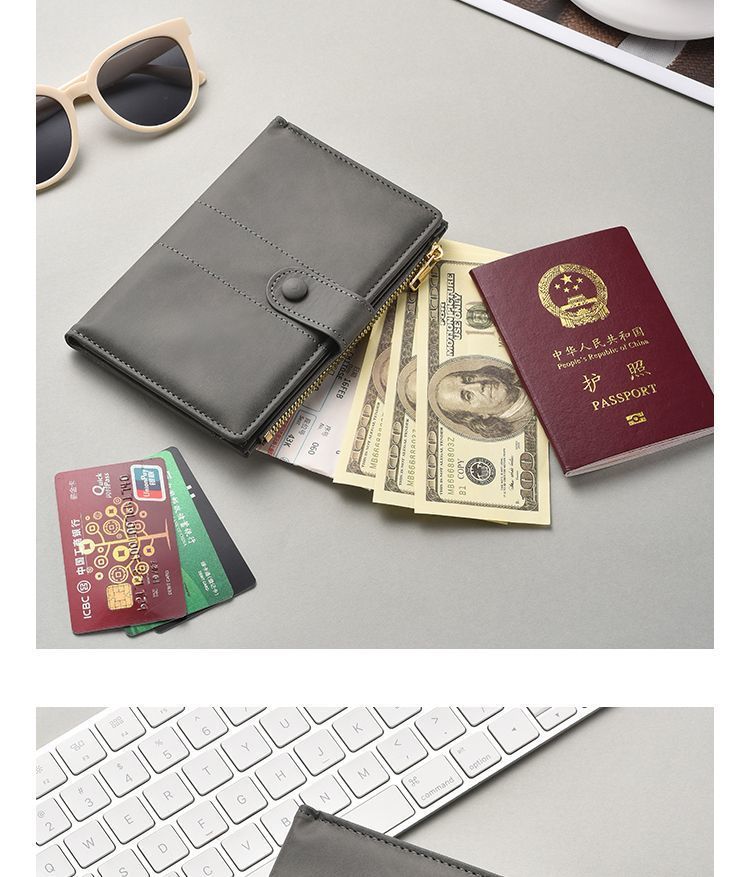 Passport holder, RFID blocking, multiple compartments