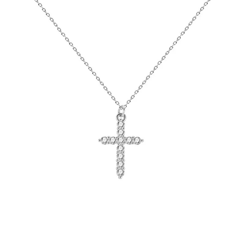 BM zircon cross necklace pendant for women