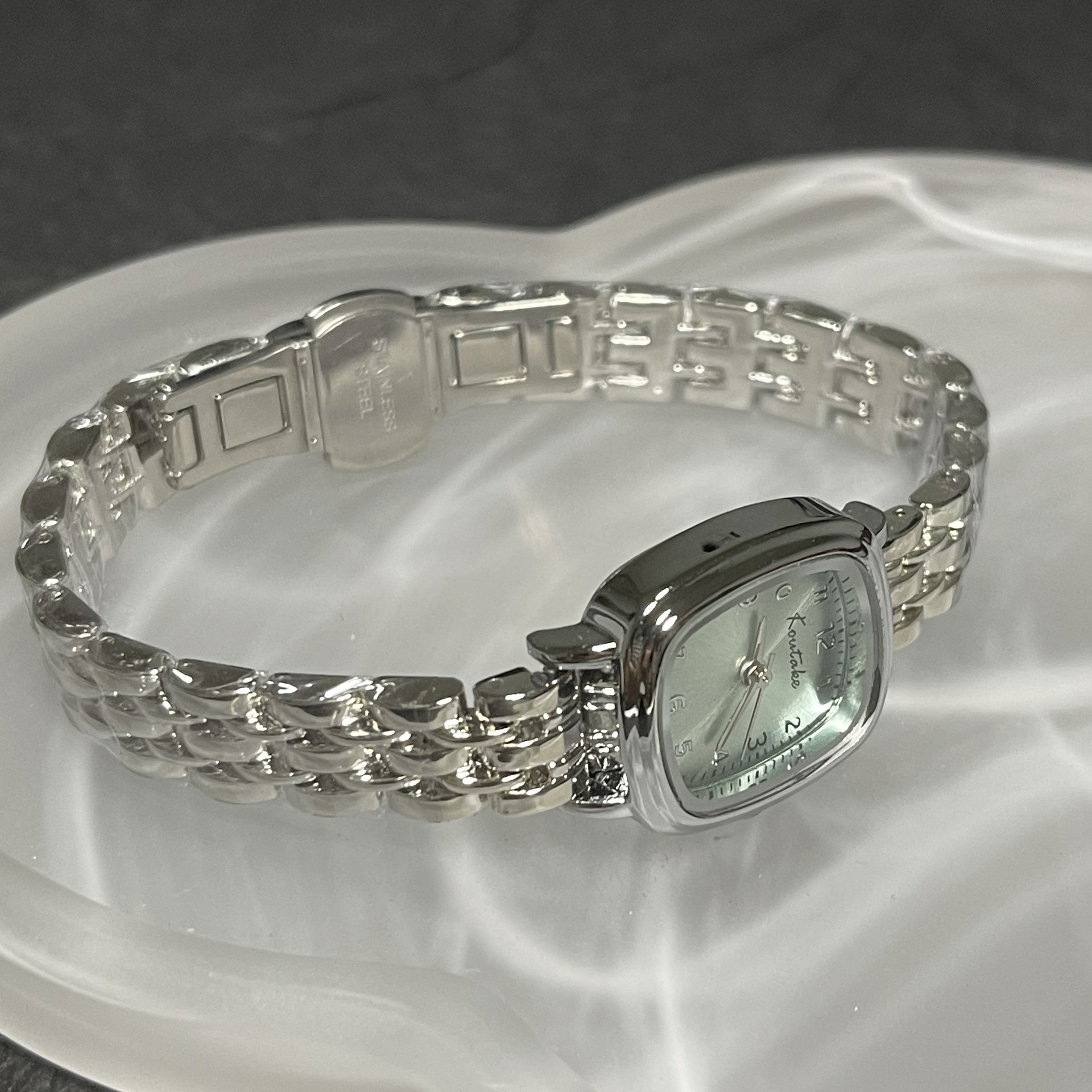 Women's Square Link Chain Watch, British Style