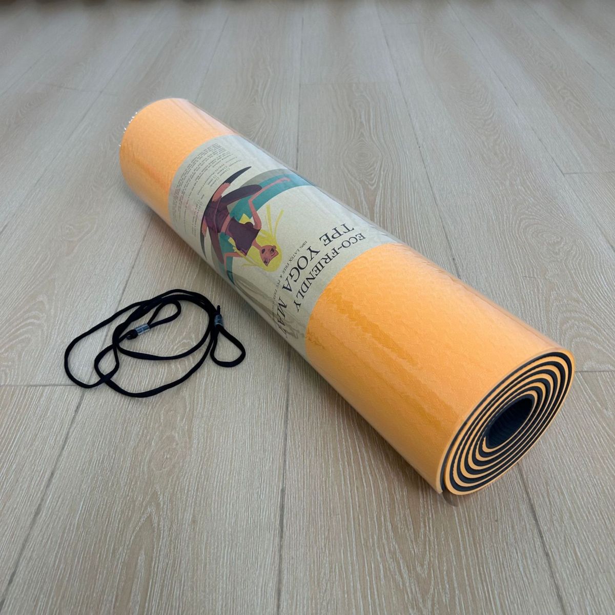 Çift renkli TPE yoga matı 6mm yüksek yoğunluk kaymaz
