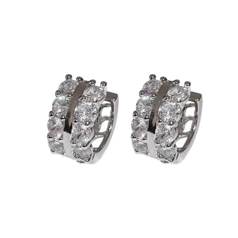 Zircon ring earrings vintage ultra shiny elegant design