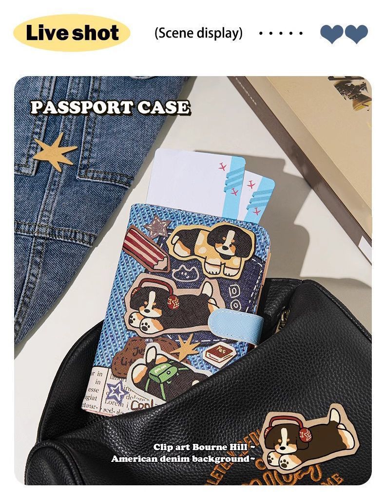 Pasaport kılıfı, çok amaçlı kart cüzdanı, anime tasarım