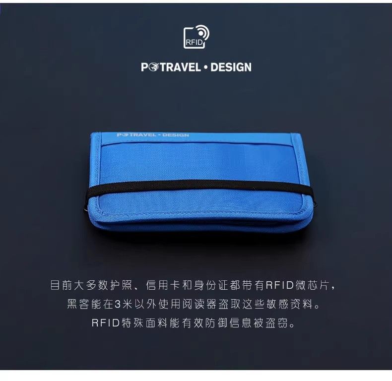 Pasaport çantası RFID korumalı, hafif, dayanıklı