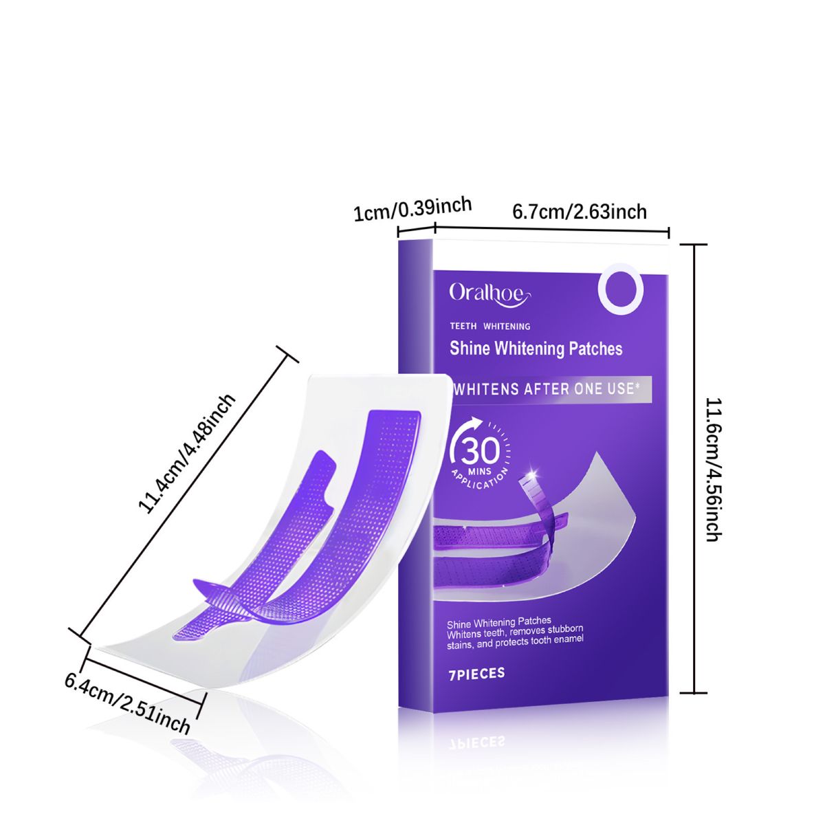 Oalhoe teeth whitening strips, 7-piece set