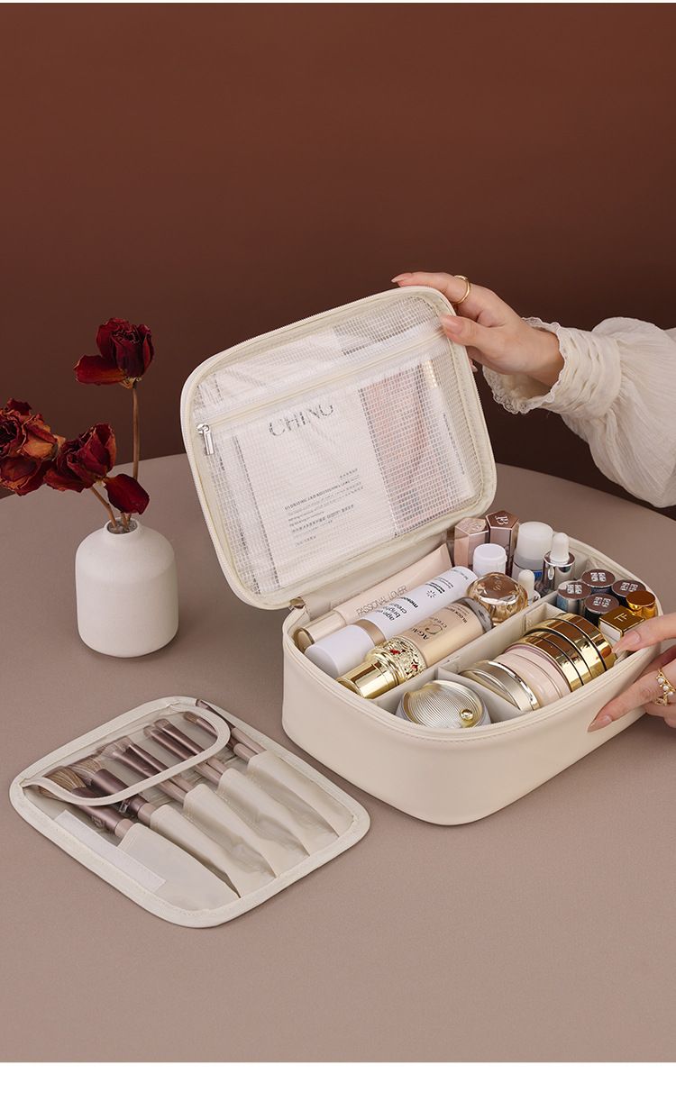Portable Detachable Cosmetic Bag, Large Capacity Waterproof