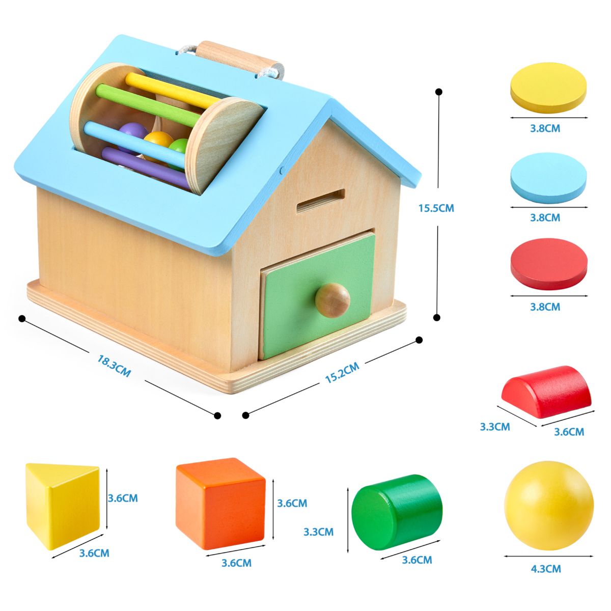 Holz Montessori Intelligenzbox Ballspielzeug