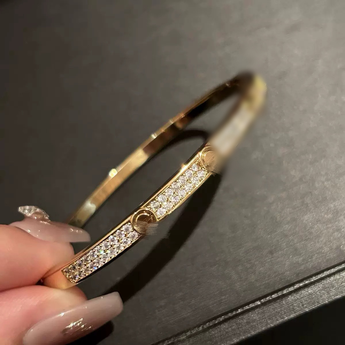 Coco rhombus zirkon bileklik kadın 18K kaplama