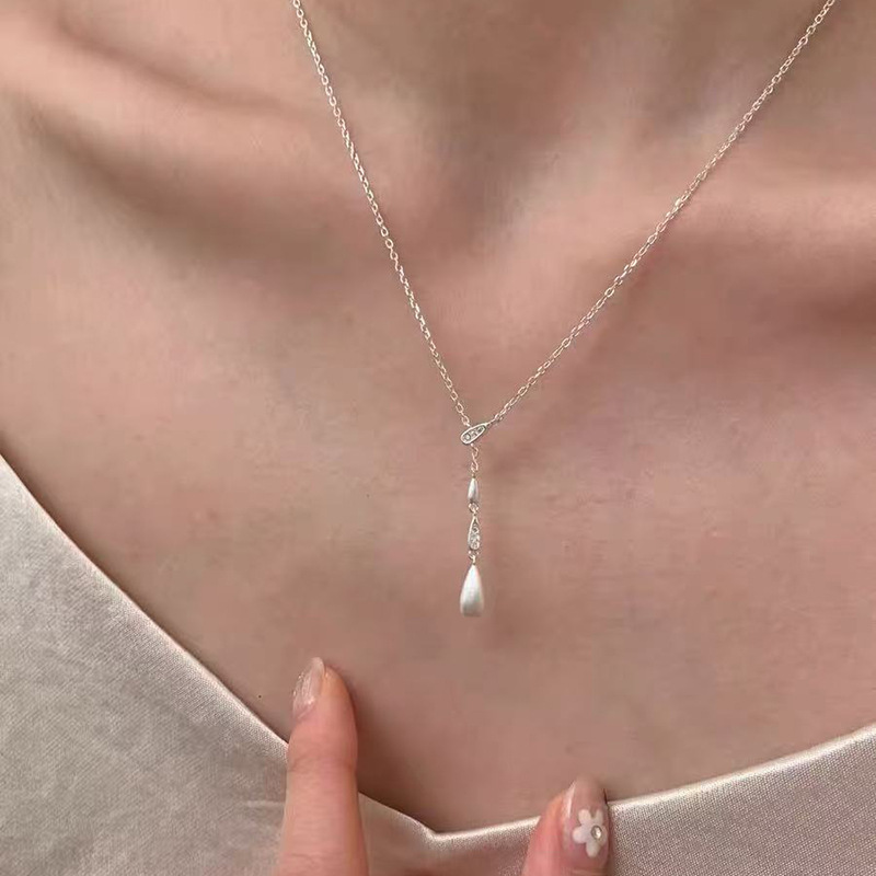 S925 Sterlingsilber Zirkonia-Halskette für Damen