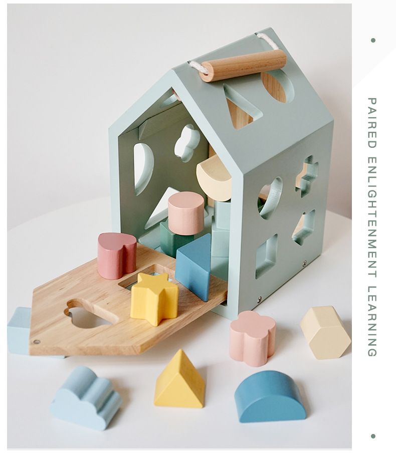 Wooden geometric shape intelligence box Montessori
