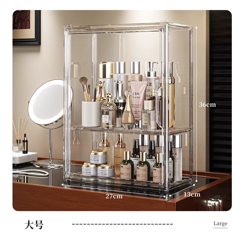 Cosmetic storage box, acrylic, dustproof, multilayer design