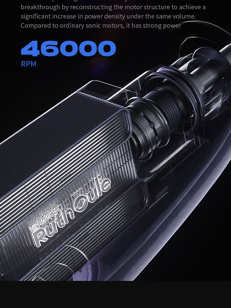 V6 sonic electric toothbrush with soft bristles and long battery life