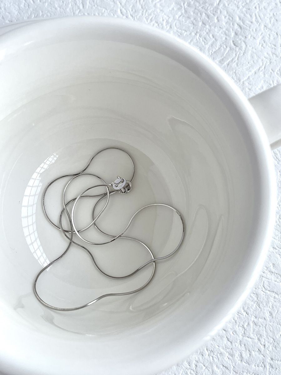 S925 gümüş yılan zincir kolye minimalist