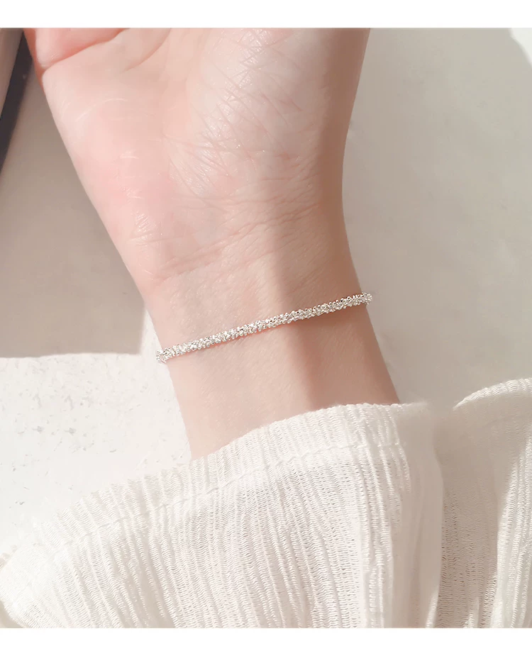 925 Silver Bracelet Women, Adjustable, Minimalist
