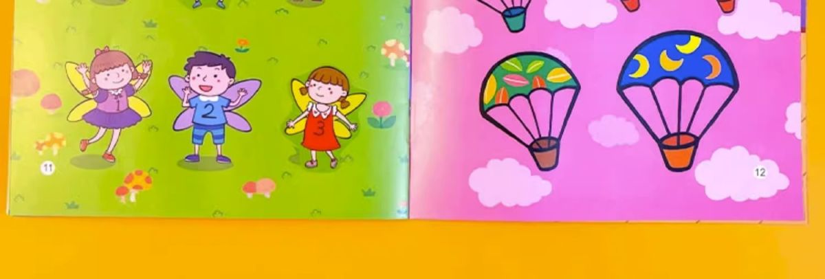 Concentration training sticker book, ages 2-6