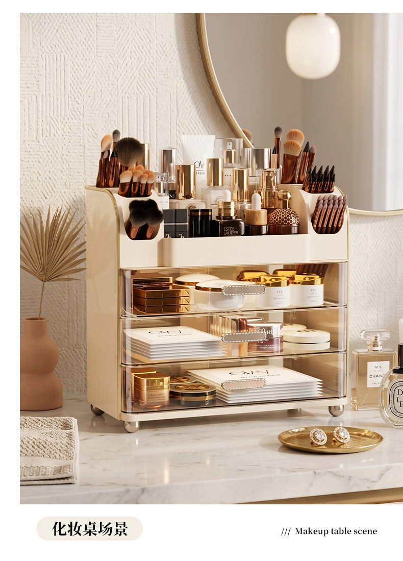 Kosmetik-Aufbewahrungsbox, Schreibtisch-Organizer, große Kapazität
