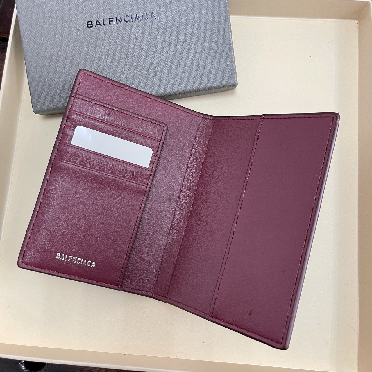 Passport wallet, genuine leather, first layer cowhide, card holder