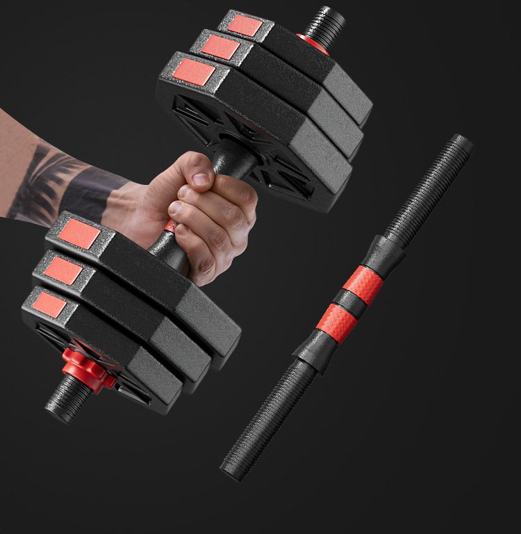 Verstellbares Herren-Hantelset, Heimfitness, Langhantel