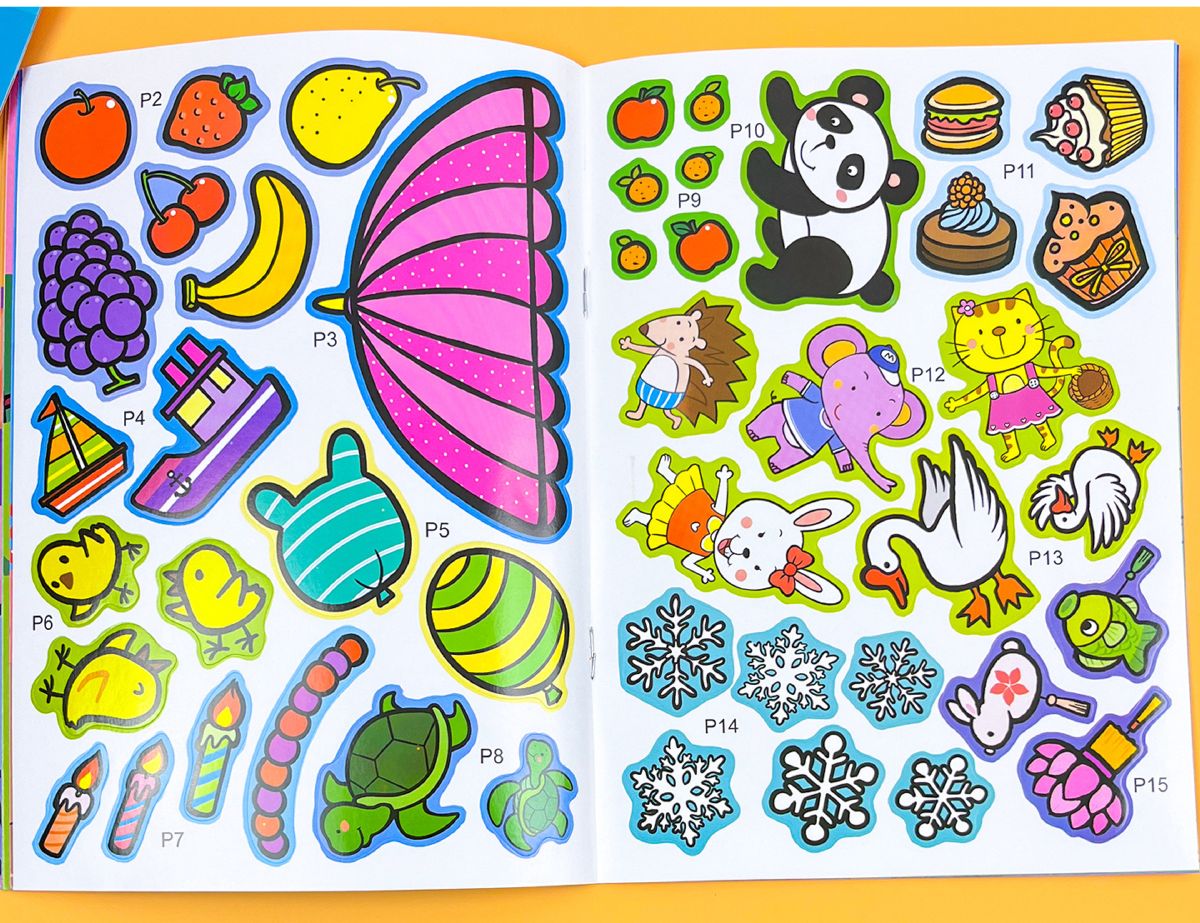 Children's sticker book for concentration training, ages 0-6