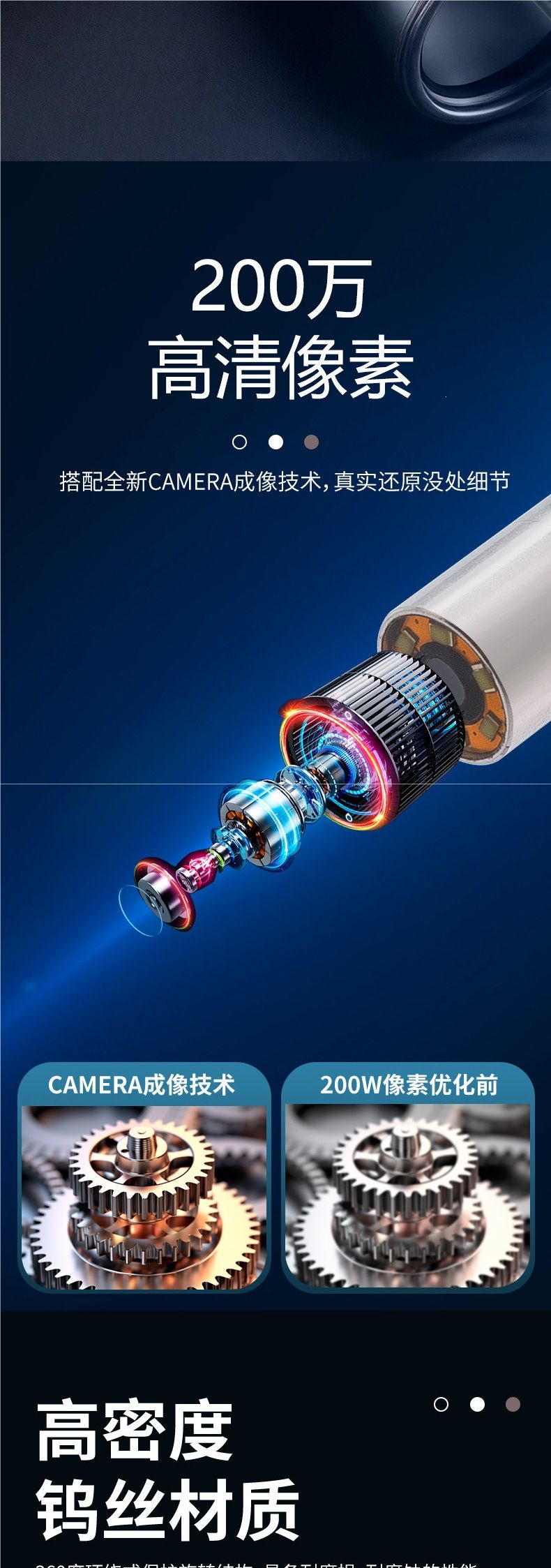 360° Rotating Endoscope Car Inspection Camera