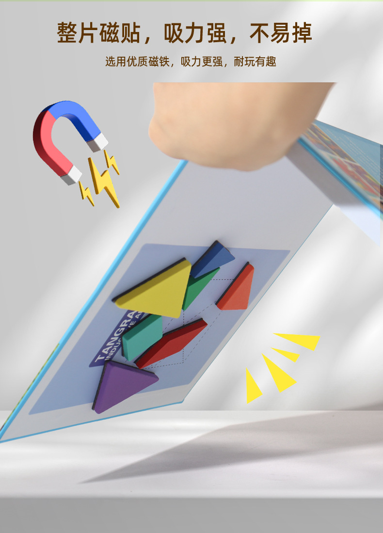 Tangram yapboz, geometrik şekiller, kare set