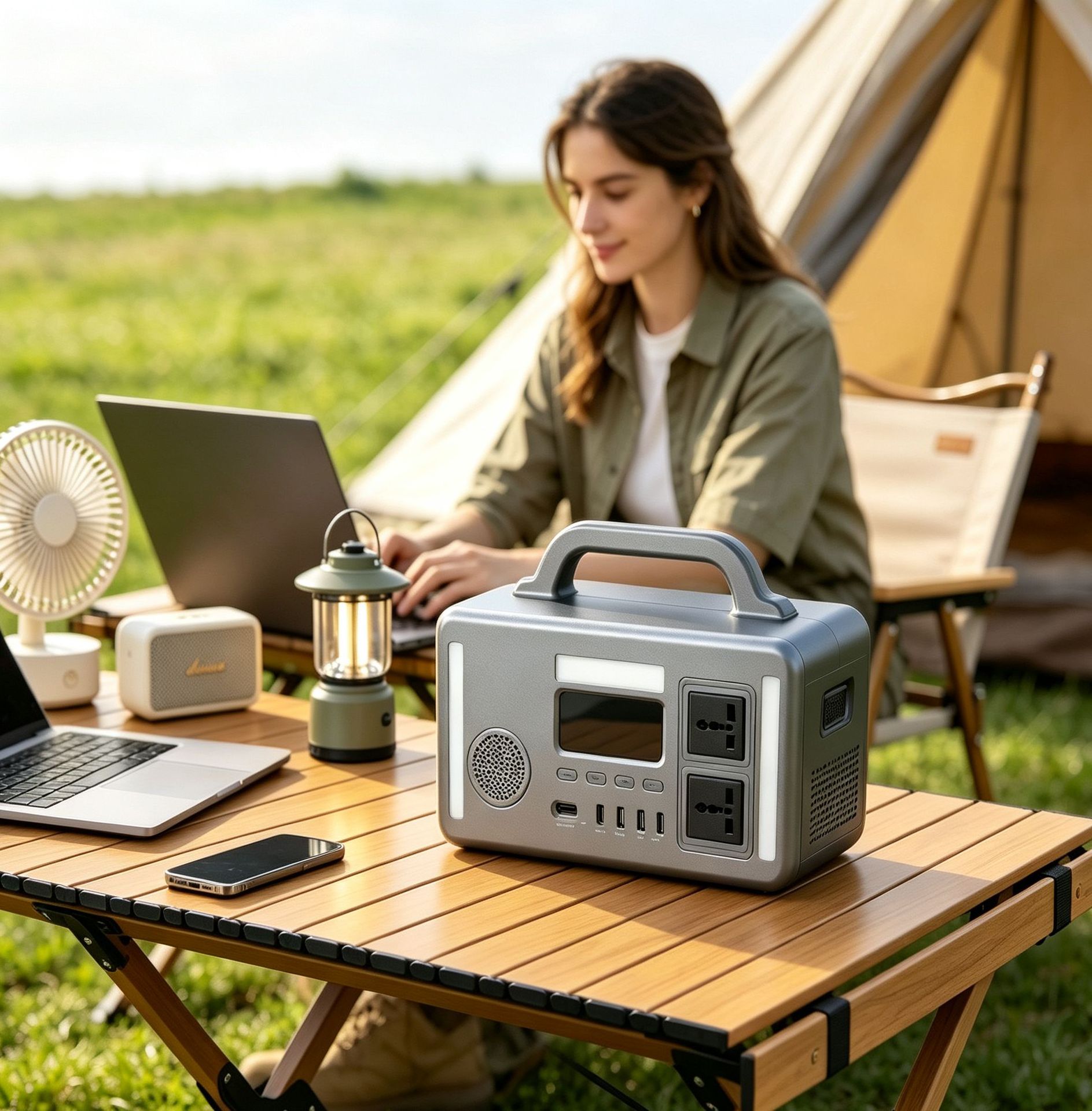 Outdoor Taşınabilir Güç Bankası 300W Bluetooth Hoparlör