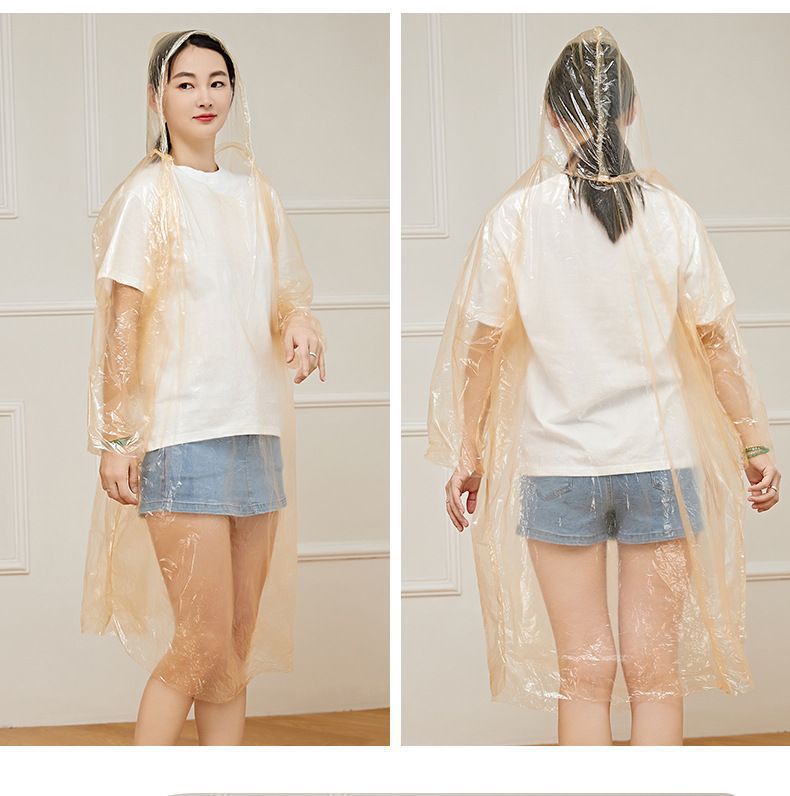 Green disposable thickened raincoat one-piece