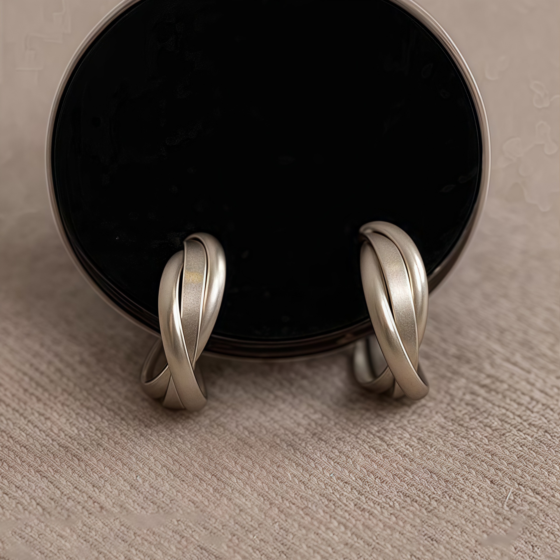 S999 Sterling Silver Geometric Cross Stud Earrings