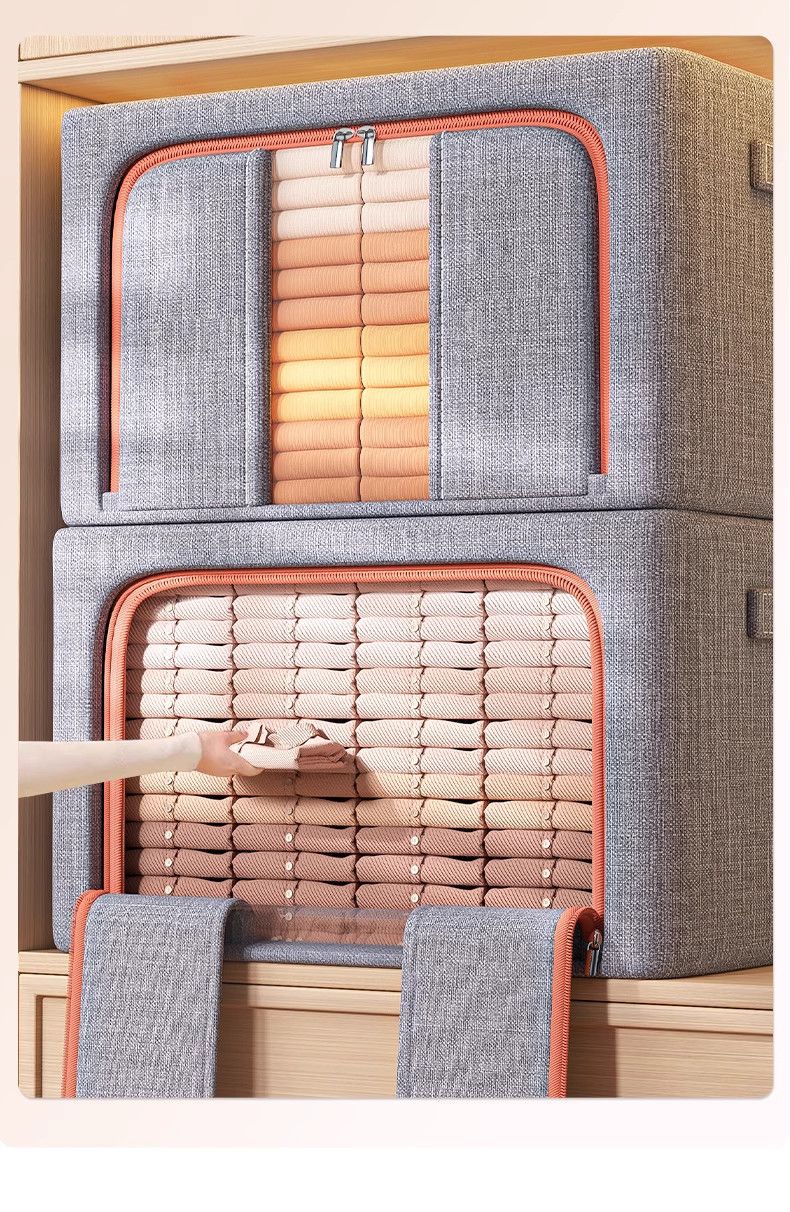 Foldable clothing storage box, large capacity