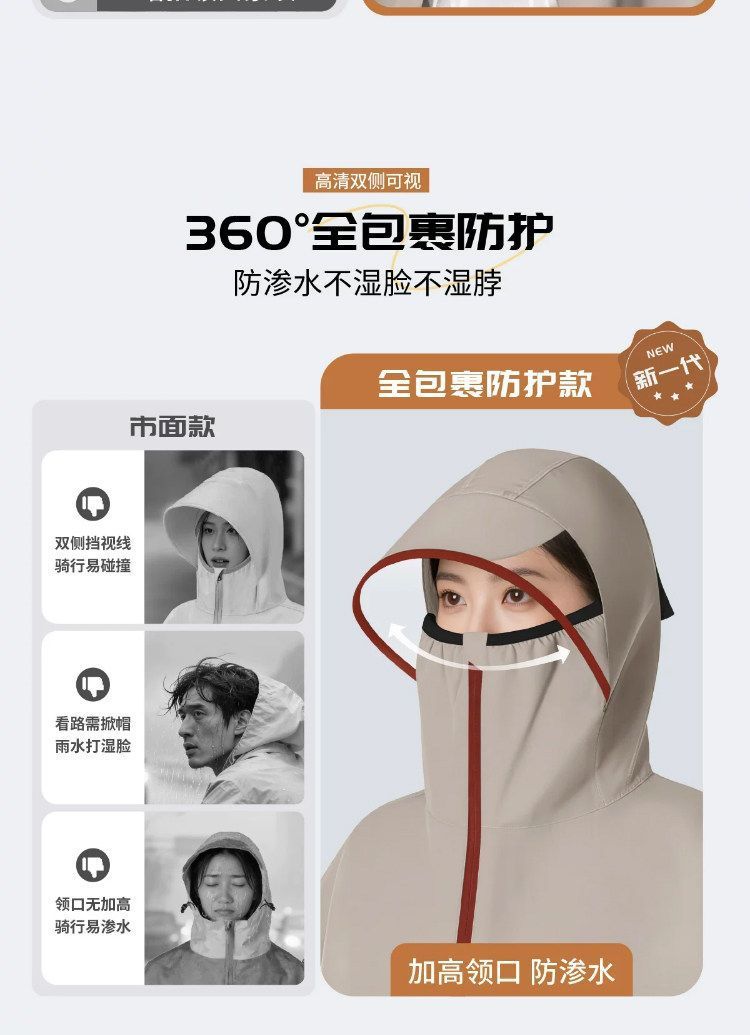 Electric motorcycle raincoat Oxford fabric waterproof