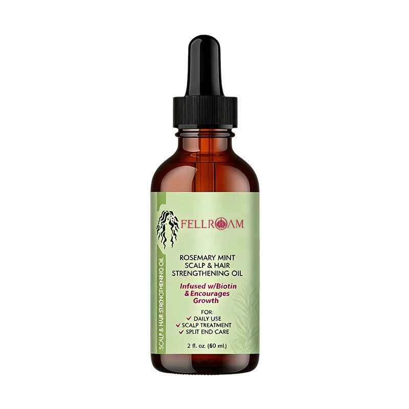 跨境头皮护发精油迷迭香薄荷滋养强韧防毛躁爆款防开叉Hair oil