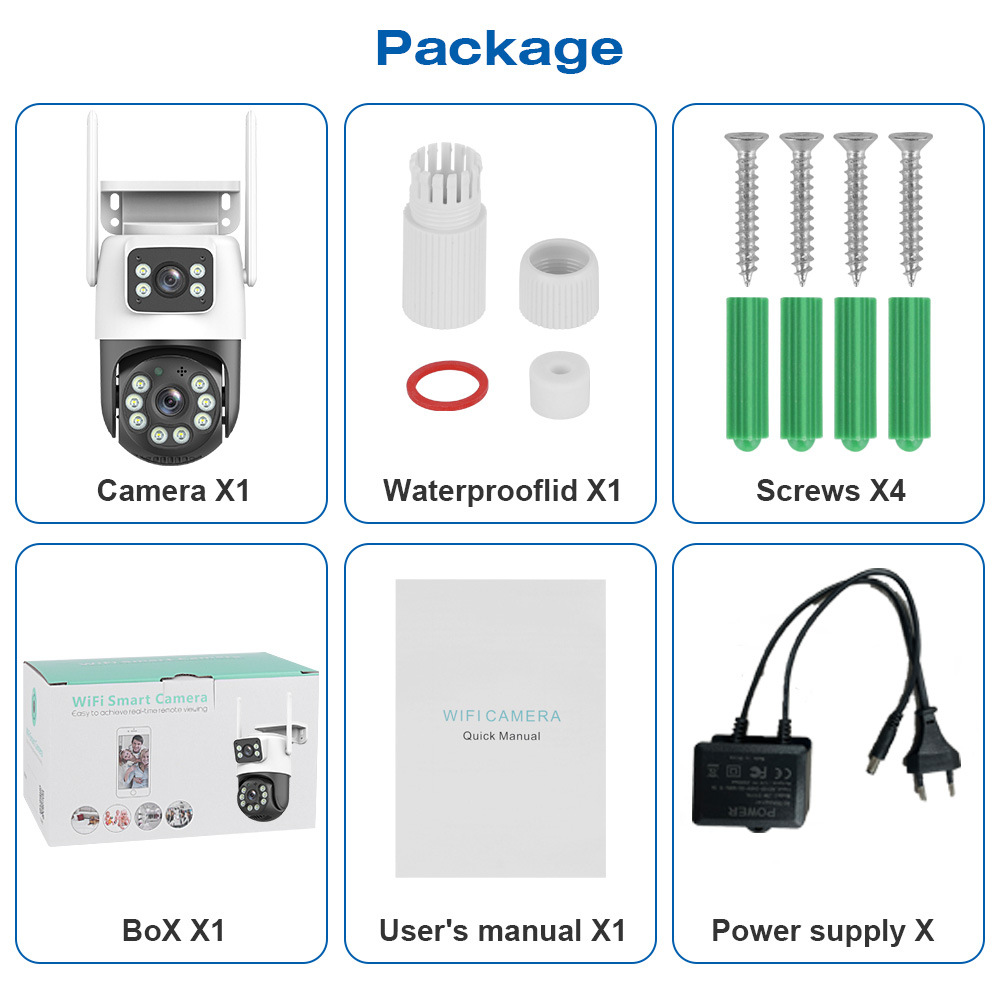 ICSEE Dual Lens Surveillance Camera Wireless