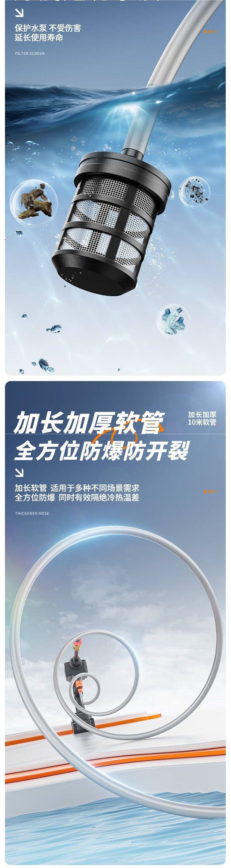无线电动清洗机喷雾器洗车浇水打药大功率一体通用高压水枪洗车机