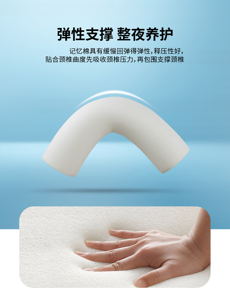 Memory-Foam-Zylinder-Nackenkissen, langsam federnde Struktur