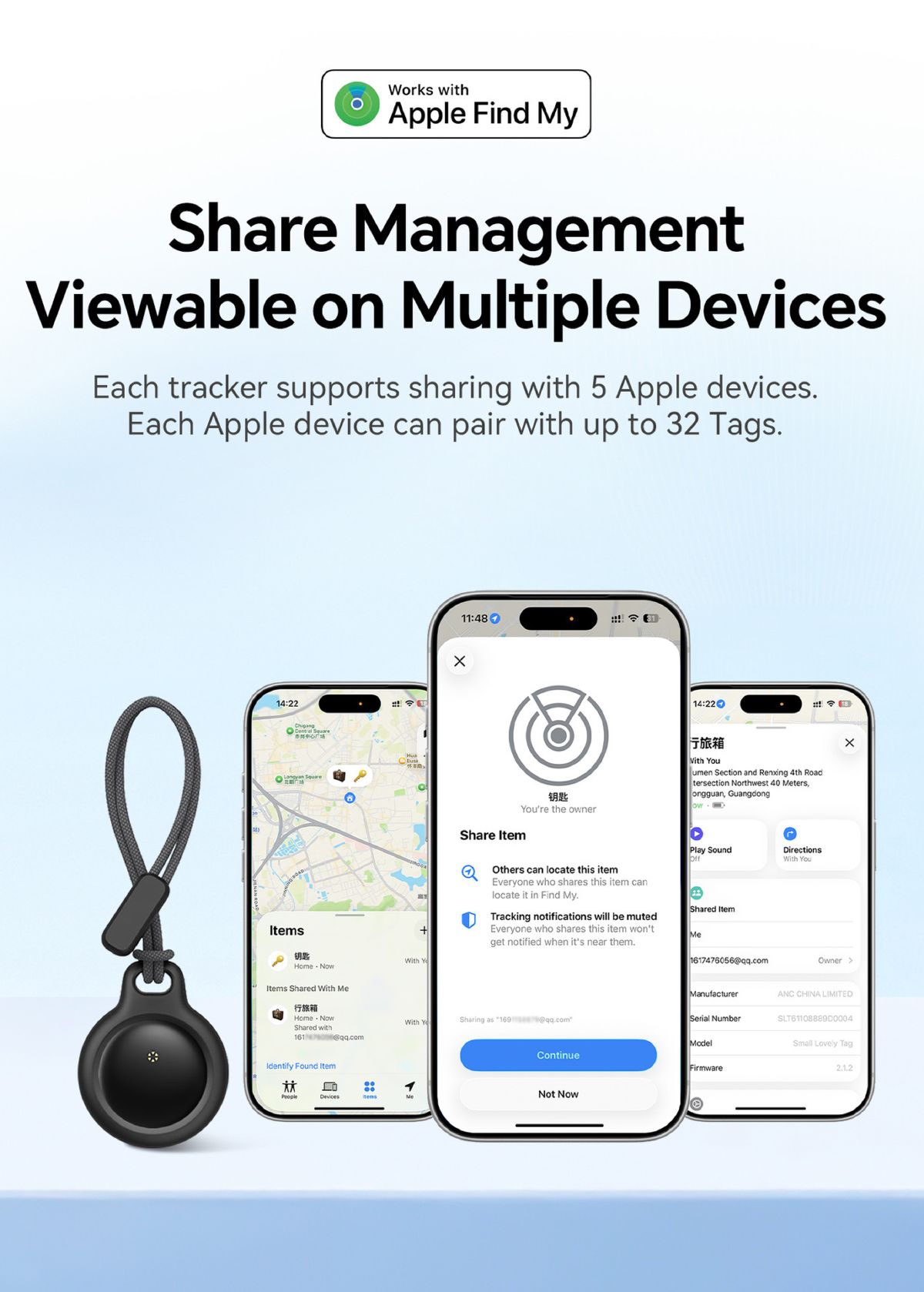 Findmy smart waterproof GPS tracker locator device