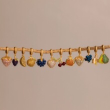 Geometrik burç taşı kolye, çintamani ayarı, zirkon