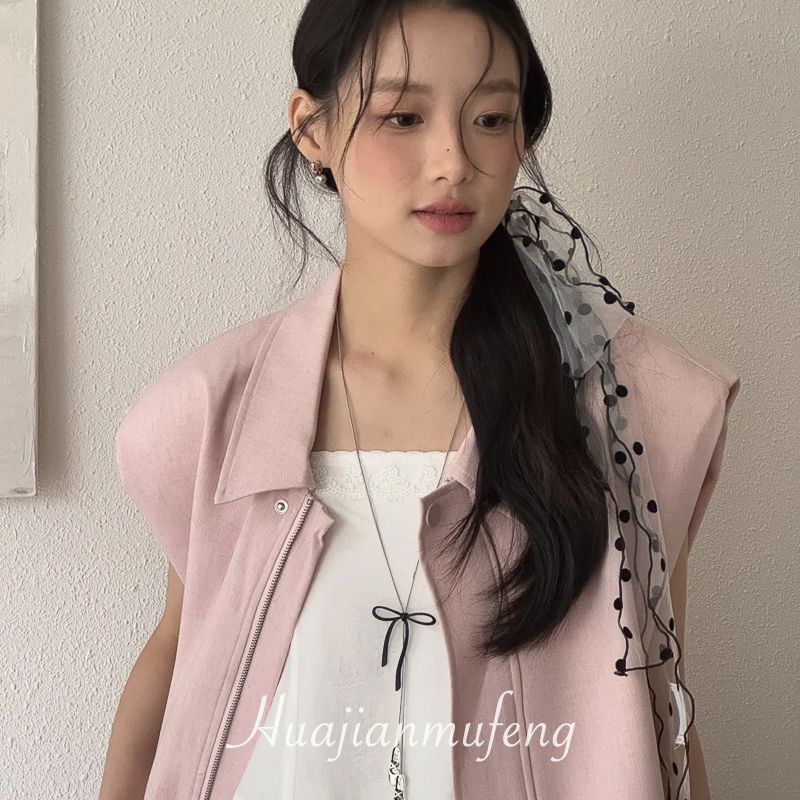Koreanische Silber-Kreuzkette, Punk Y2K, langes Halsband