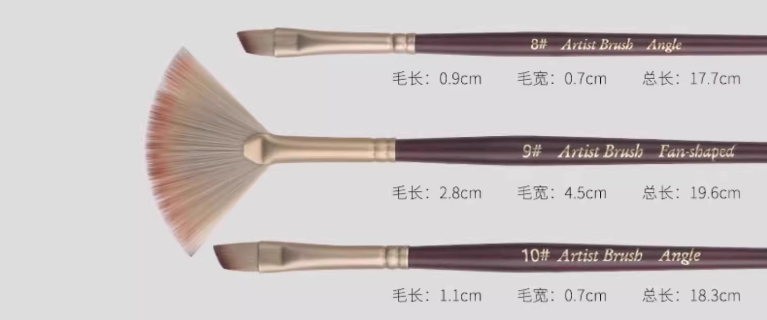 Giorgione 24-Piece Nylon Hair Brush Set with Portable Box