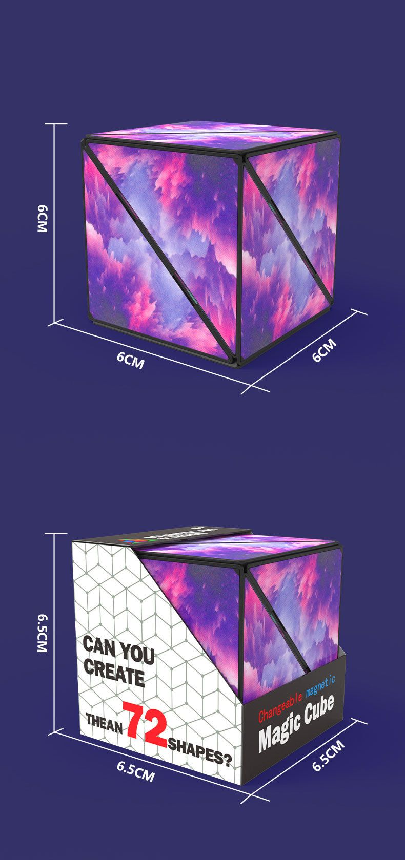3d立体几何磁性魔方空间思维训练益智网红百变异形磁力5儿童6玩具