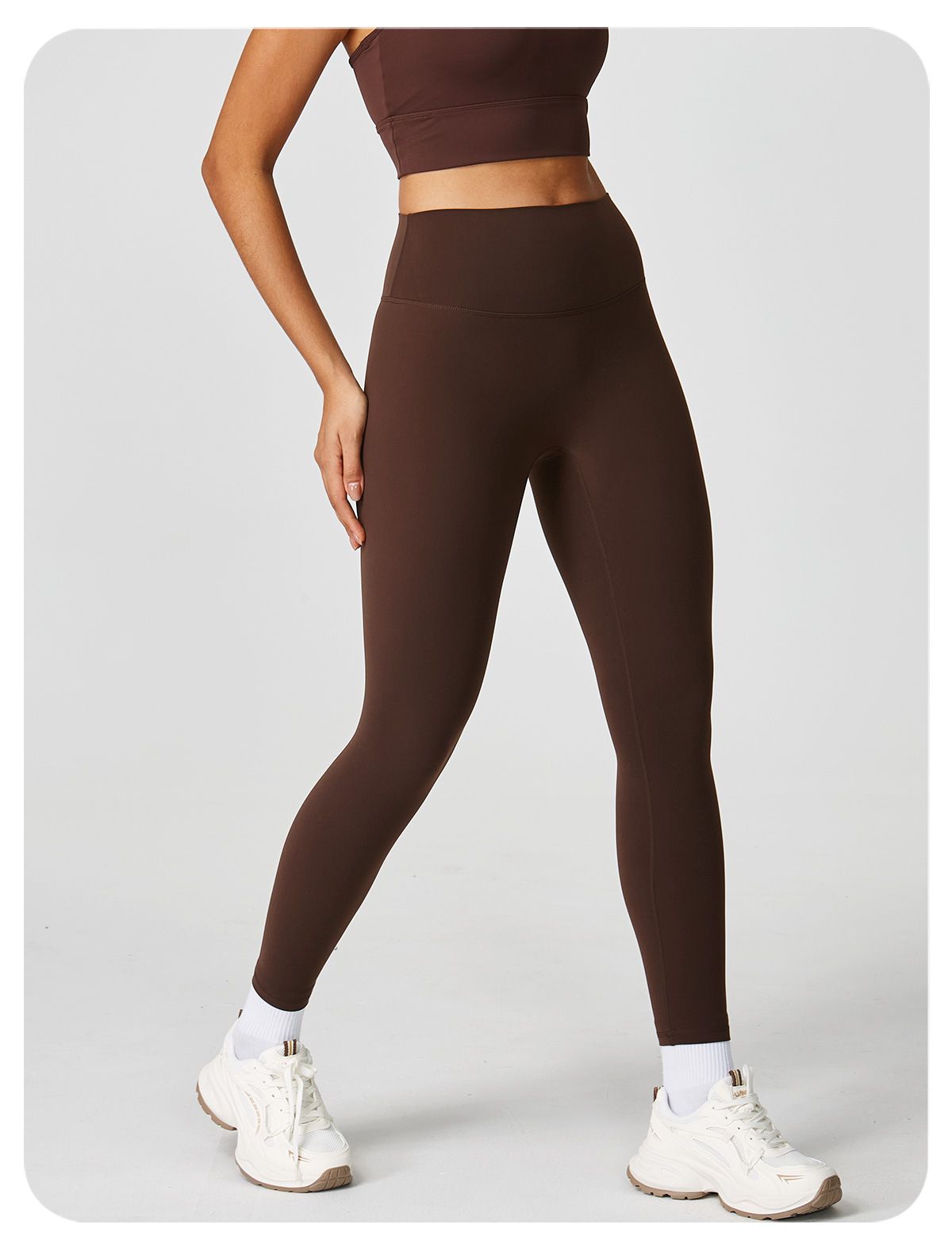 YTRIAN kadın Çıplak Yoga Pantolon Yüksek Bel Karın Kontrol Popo Kaldırma Şekillendirme Açık Spor Rahat Sıkı Uzun Pantolon