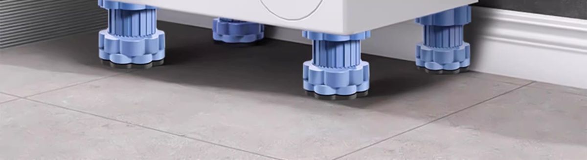 Çamaşır makinesi taban standı, titreşim damperli, ayarlanabilir