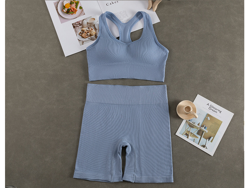 Damen-Sport-Yoga-Set mit Brustpolster und Hüftunterstützung