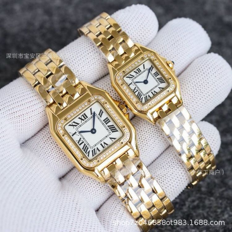 Cheetah Classic Stainless Steel Square Quartz Women's Watch