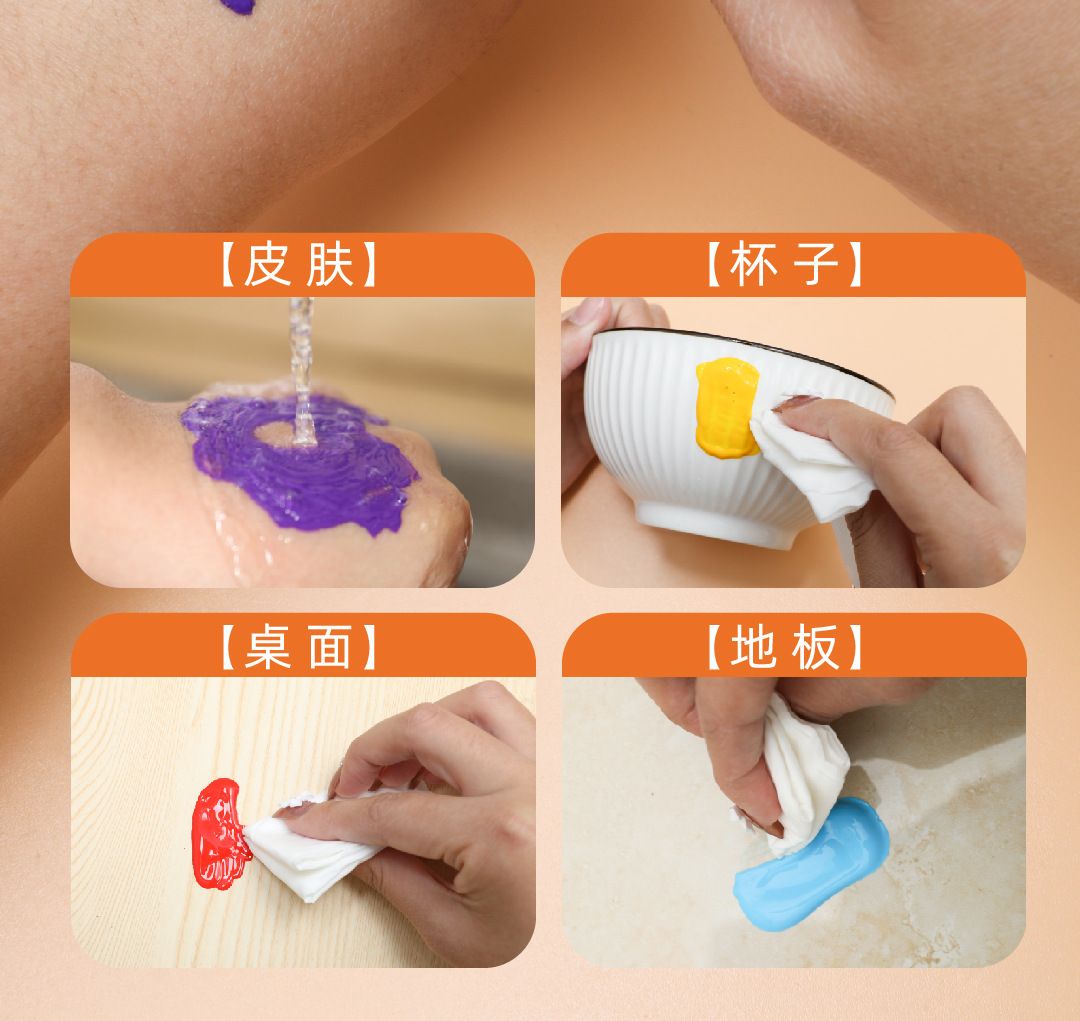水粉画颜料500ml大瓶可水洗手指画石膏娃娃彩绘涂鸦广告水彩套装