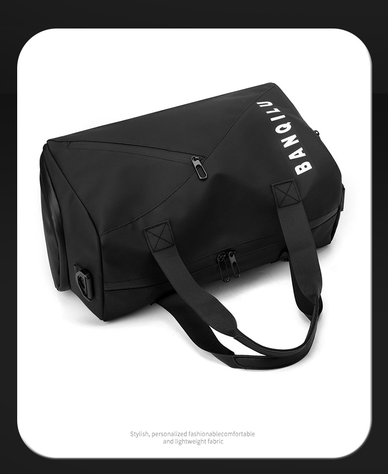 Travel bag, trolley-compatible, wet and dry separation, unisex