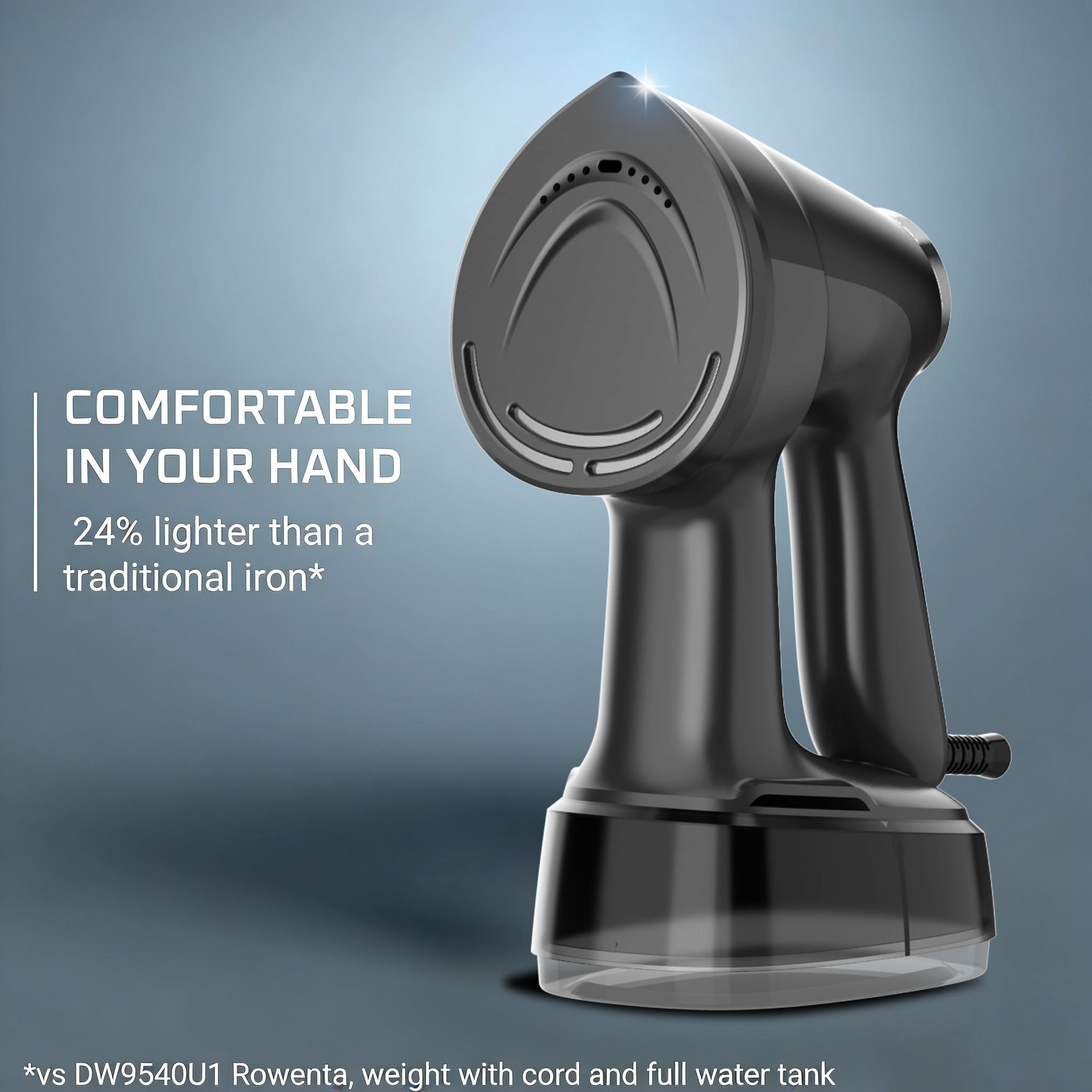 Portable handheld steam iron, dry and wet dual-use
