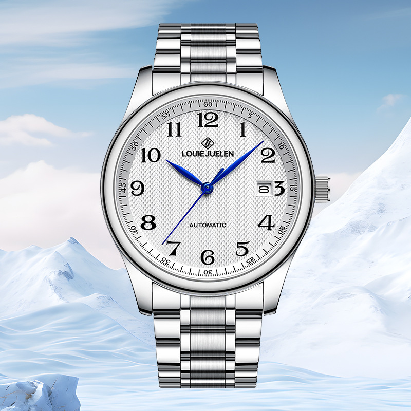 Men's quartz watch, waterproof, flowing second hand