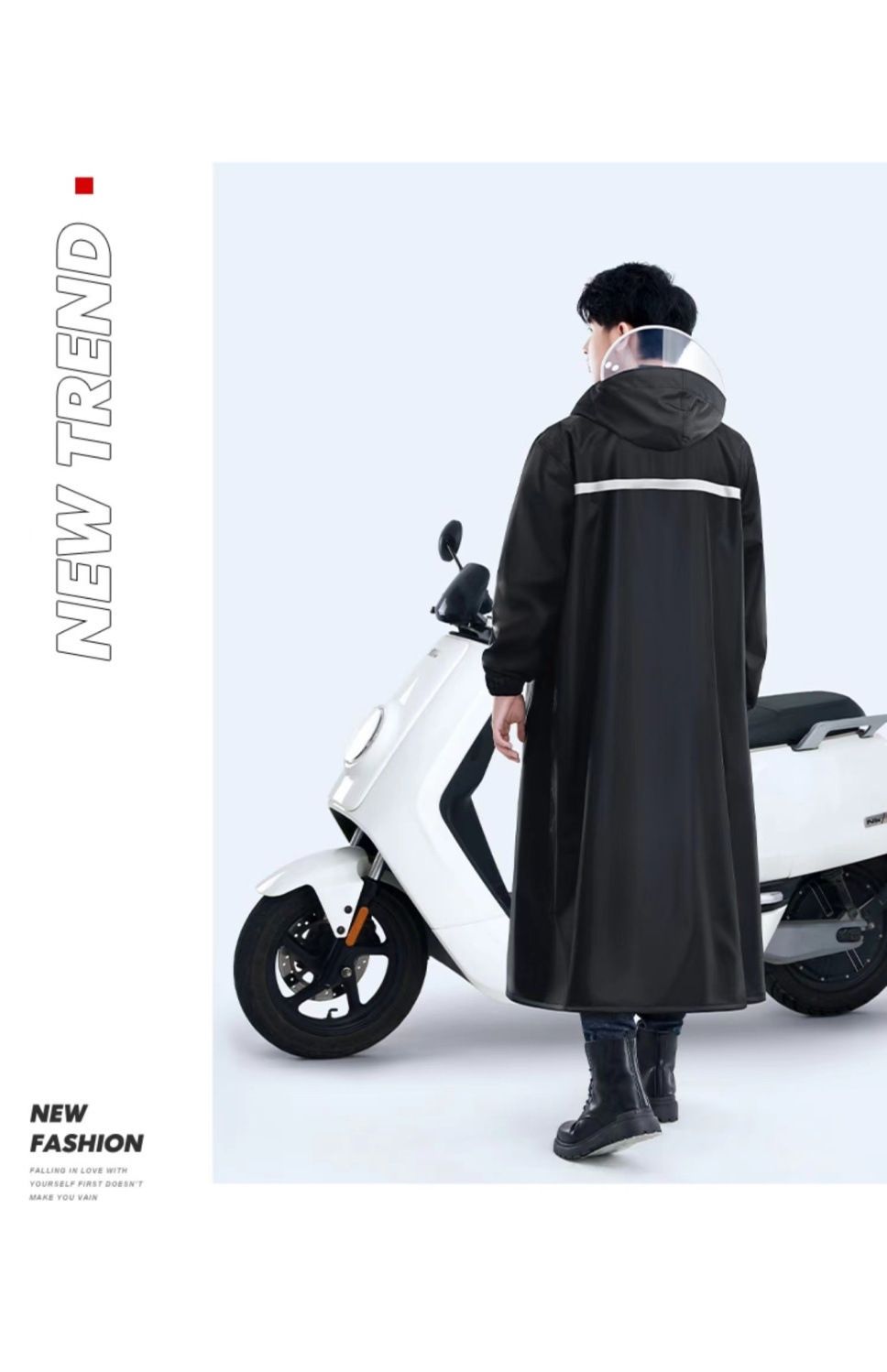 Long waterproof raincoat thickened fabric
